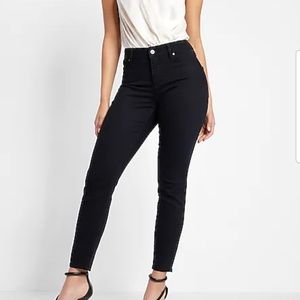 EXPRESS Womens Ankles Black Skinny Jeans | 8
